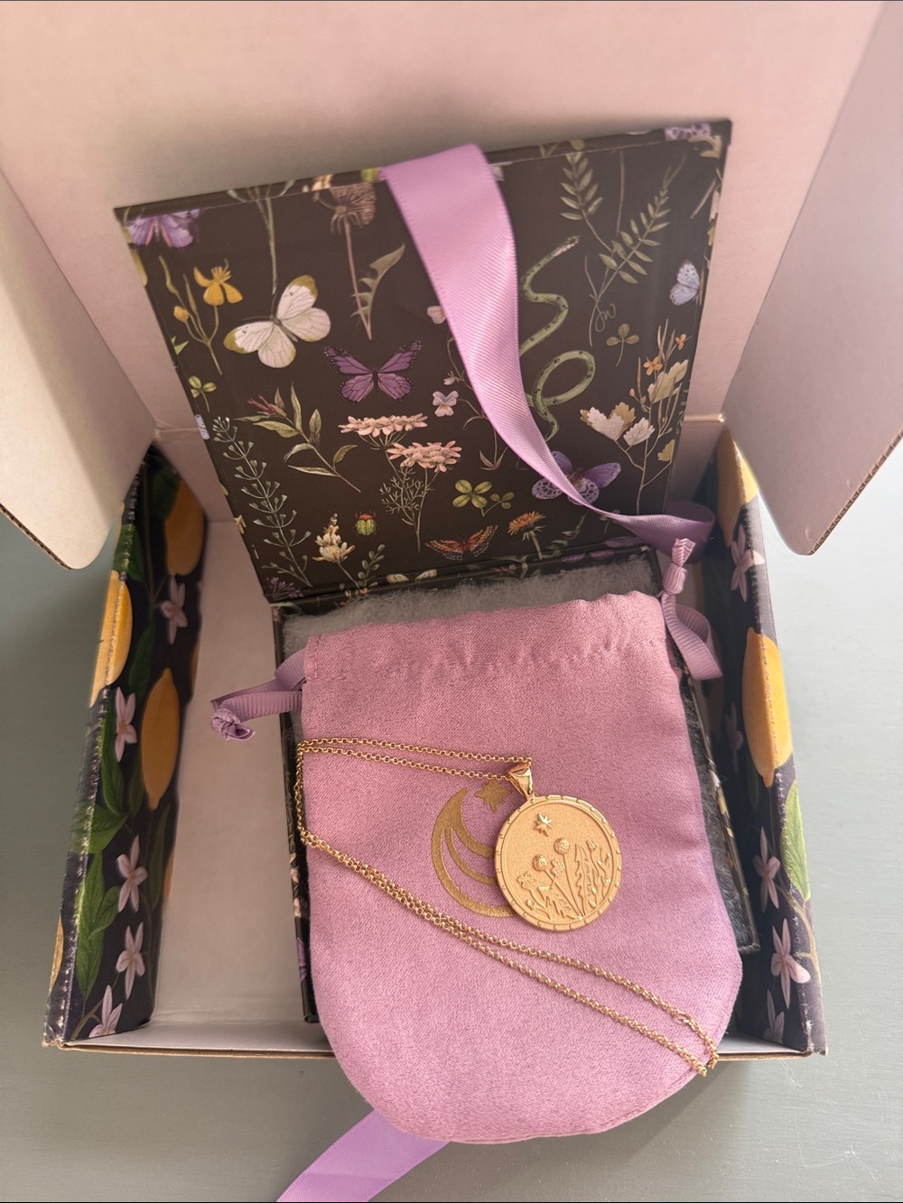 Jane Win Wanderlust Coin pendant and chain